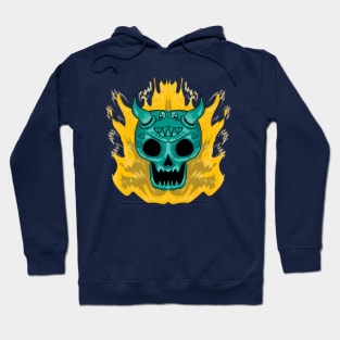 simple skull with flame Hoodie